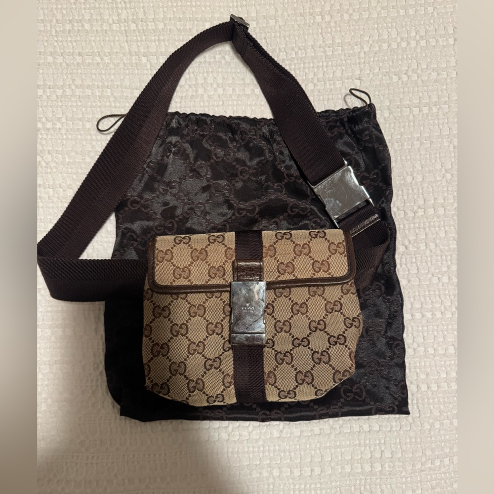 Gucci Brown Belt Bag with Signature Monogram
